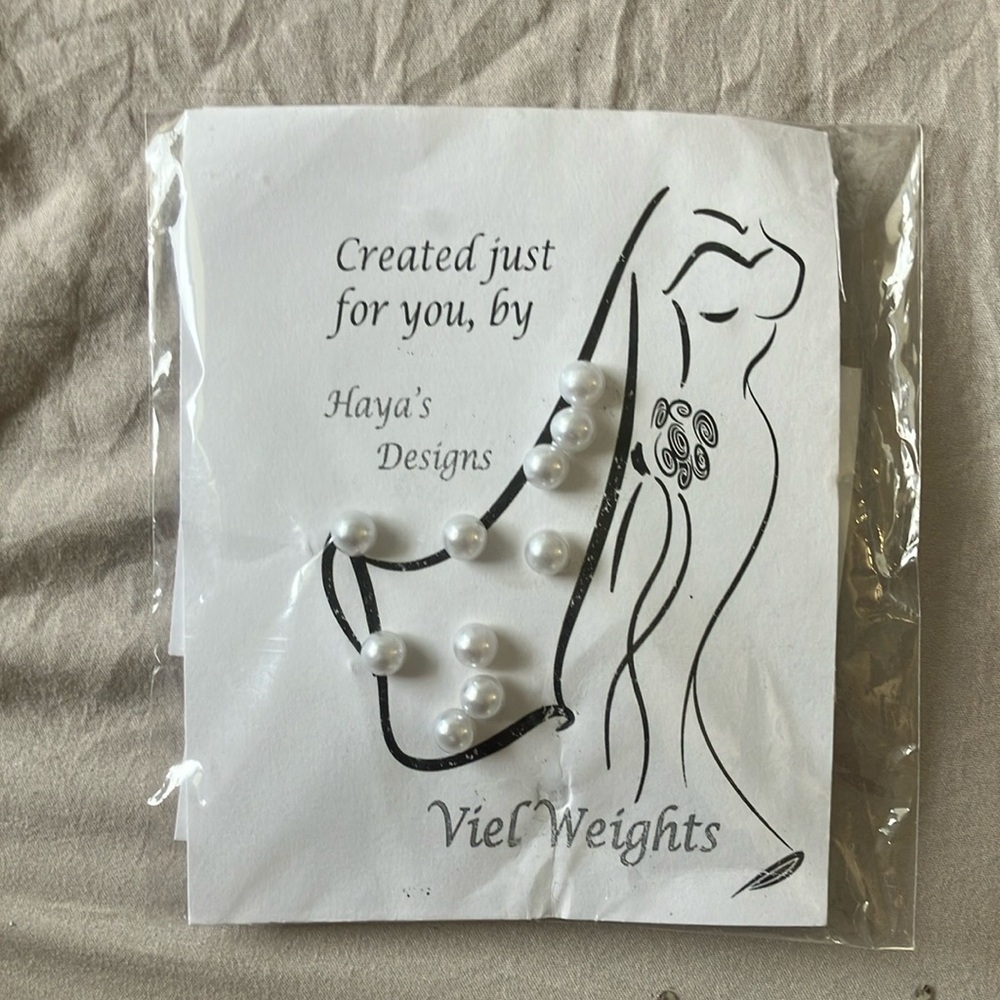 Pearl Veil Weights by Haya's Designs